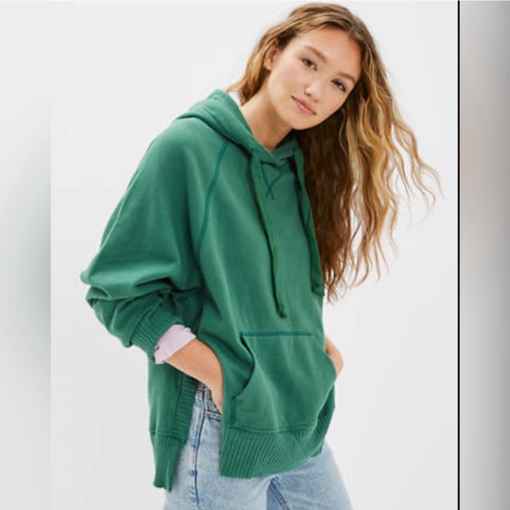 Green Oversized American Eagle Hoodie